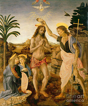 Leonardo da Vinci - The Baptism of Christ by John the Baptist