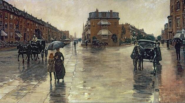Childe Hassam - A Rainy Day in Boston