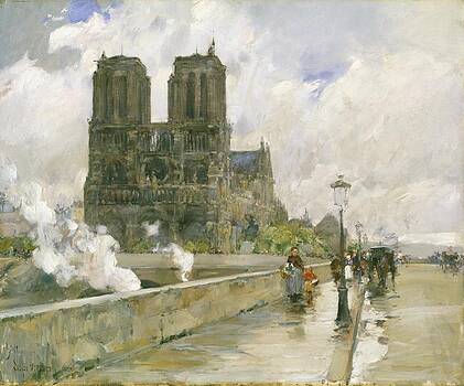 Childe Hassam - Notre Dame Cathedral - Paris