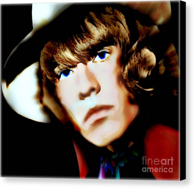 Brian Jones By Wbk Canvas Print featuring the painting Brian Jones by Wbk