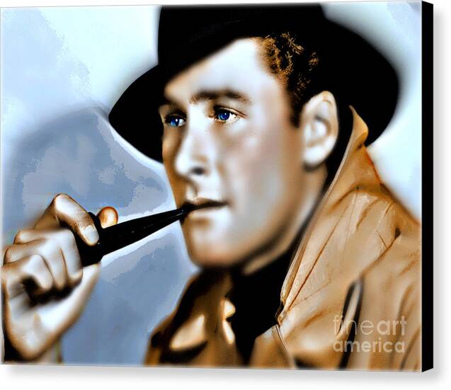 Hollywood Canvas Print featuring the painting Errol Flynn by Wbk