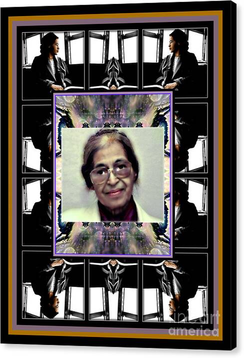 Remembering Rosa By Wbk Canvas Print featuring the painting Remembering Rosa by Wbk