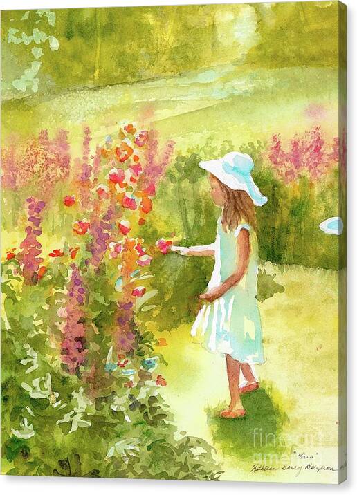 Children Canvas Print featuring the painting Kara by Kathleen Berry Bergeron