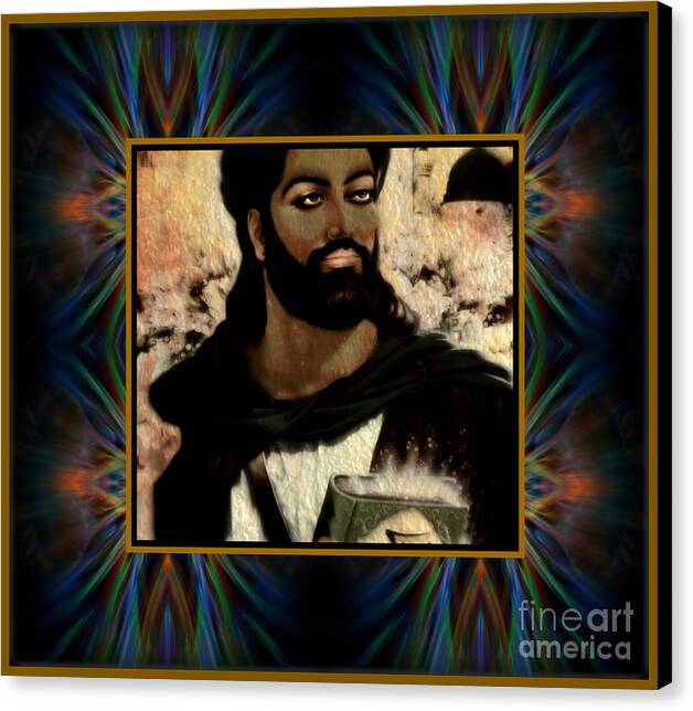 The Prophet Muhammad By Wbk Canvas Print featuring the painting The Prophet Muhammad by Wbk