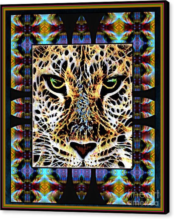 Fierce Montage By Wbk Canvas Print featuring the painting Fierce-montage by Wbk