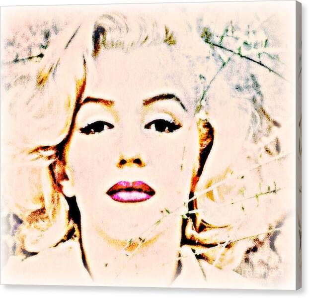 Marilyn Canvas Print featuring the painting Pastel Monroe by Wbk