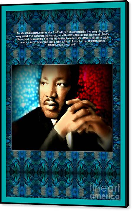 Mlk Canvas Print featuring the painting Mlk By Wbk by Wbk