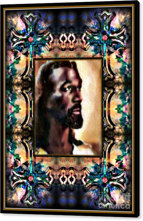 Jesus By Wbk Canvas Print featuring the painting Jesus by Wbk