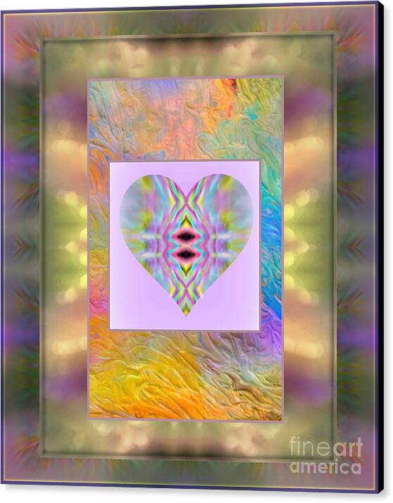 Softly Be Montage By Wbk Canvas Print featuring the painting Softly Be Montage by Wbk