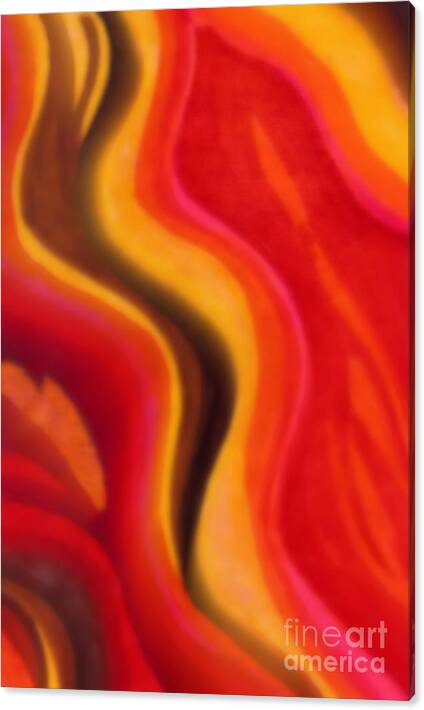 Abstract Canvas Print featuring the painting Eternal Flame by Wbk