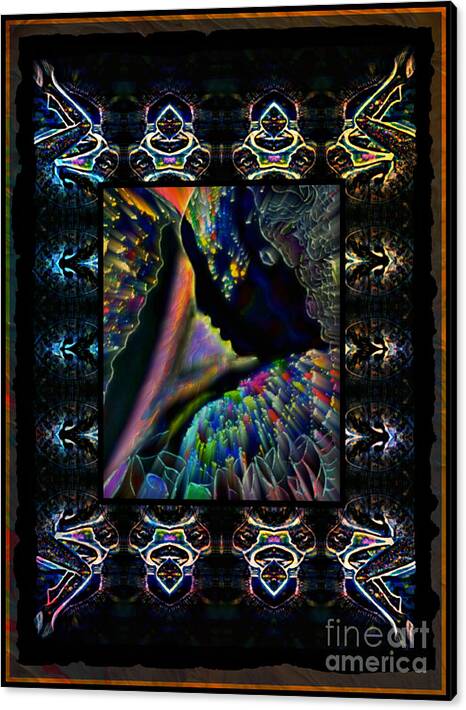 Free Falling Canvas Print featuring the painting Free Falling Liane Montage by Wbk