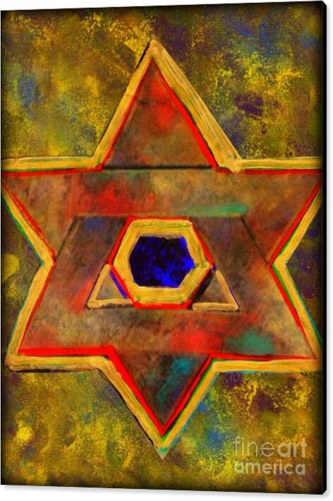 Ancient Star Canvas Print featuring the painting Ancient Star by Wbk