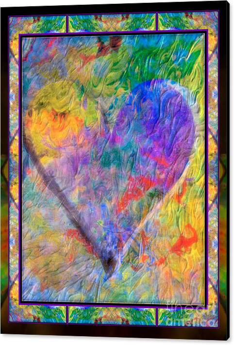 One Love Pastel Version By Wbk Canvas Print featuring the painting One Love-pastel Version by Wbk