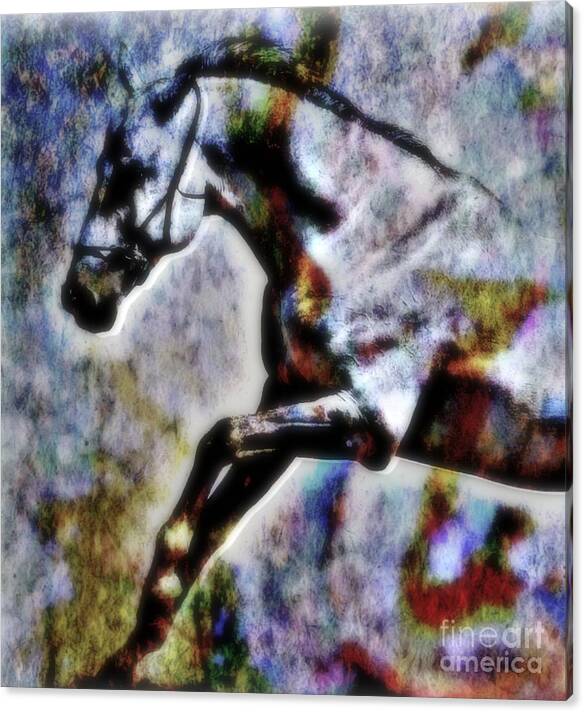 Horse Canvas Print featuring the painting Jump by Wbk