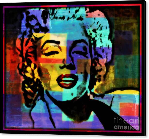 Marilyn Monroe Canvas Print featuring the painting Iconic Marilyn by Wbk