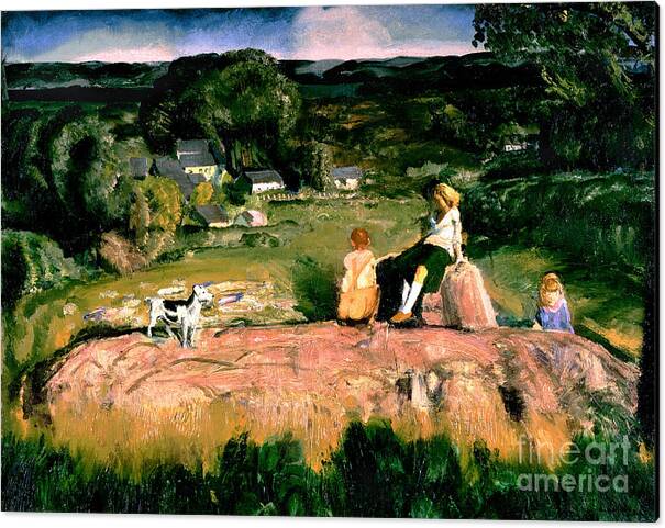 Three Children Hi Res By George Bellows Canvas Print featuring the painting Three Children by George Bellows