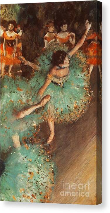 Master Artists Canvas Print featuring the painting The Green Dancer by Degas
