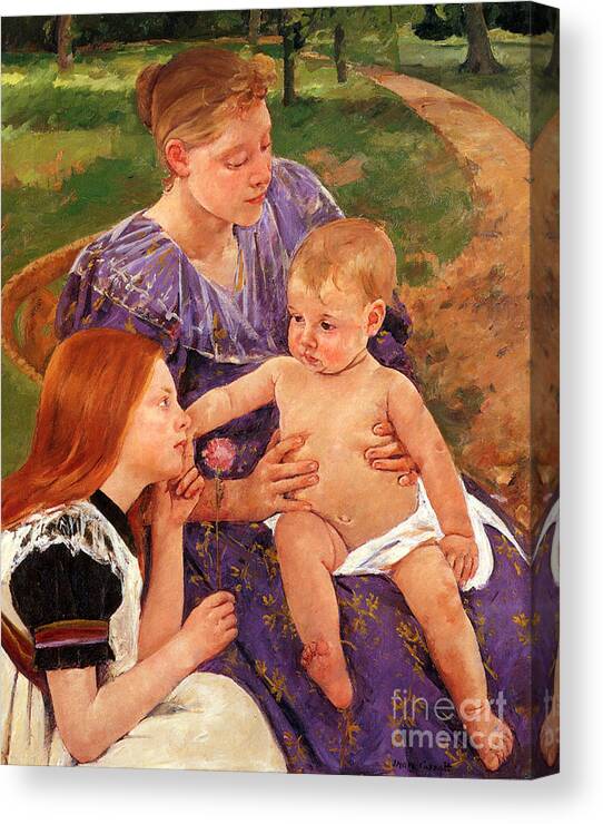 Master Artists Canvas Print featuring the painting The Family by Cassatt