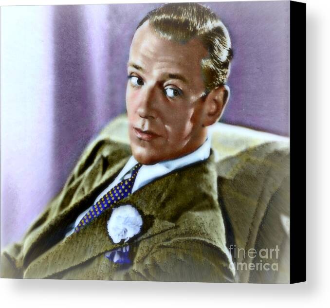 Fred Astaire Canvas Print featuring the painting Fred Astaire by Wbk