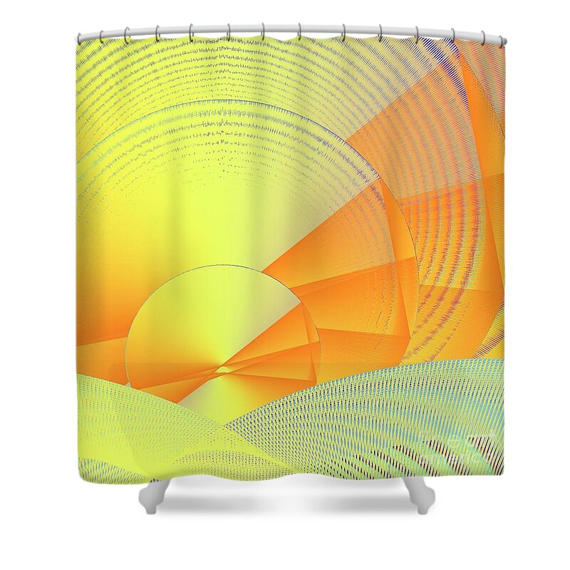 Digital Daylight Shower Curtain featuring the digital art Digital Daylight by Michael Skinner