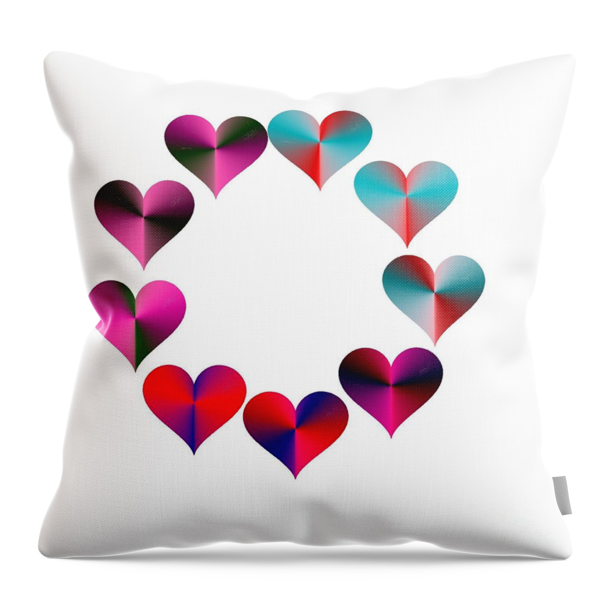 I Heart Rainbows Throw Pillow featuring the digital art I Heart Rainbows by Michael Skinner
