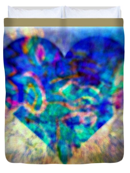 A Heart Of the Blues Duvet Cover by WBK