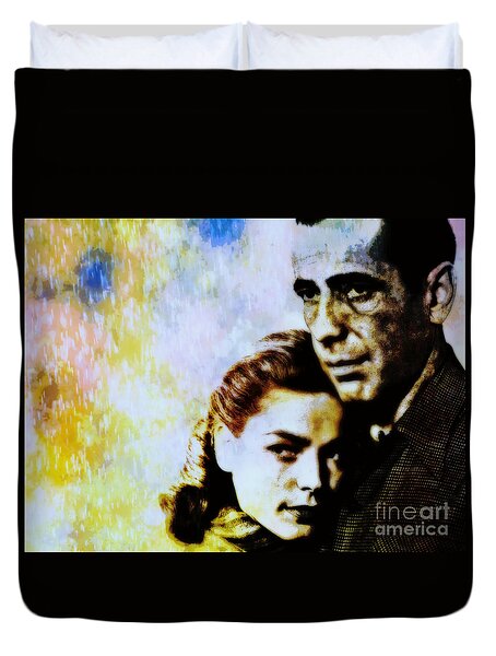 Bogie and Bacall Duvet Cover by WBK