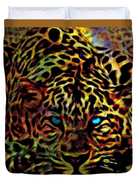 Crouching Cheetah Duvet Cover by WBK