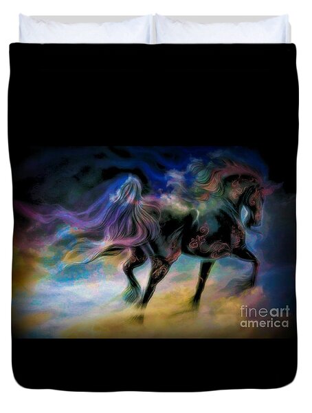 I Dream Of Unicorns Duvet Cover by WBK
