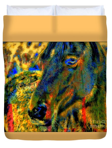 Mustang, A Tribute to Hidalgo Duvet Cover by WBK