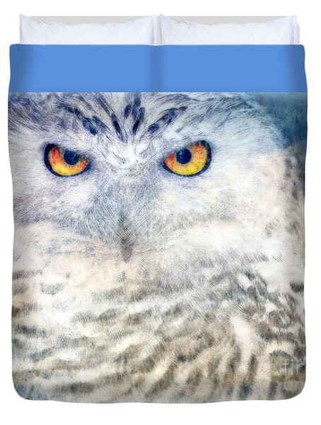 Snowy Owl Duvet Cover by WBK