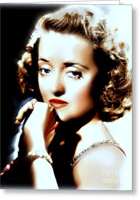 Beautiful Bette Greeting Card by Wbk