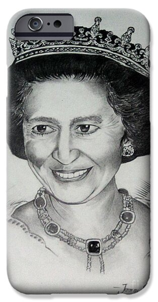 Tanmay Singh iPhone Cases - Queen Elizabeth II iPhone Case by Tanmay Singh - queen-elizabeth-ii-tanmay-singh
