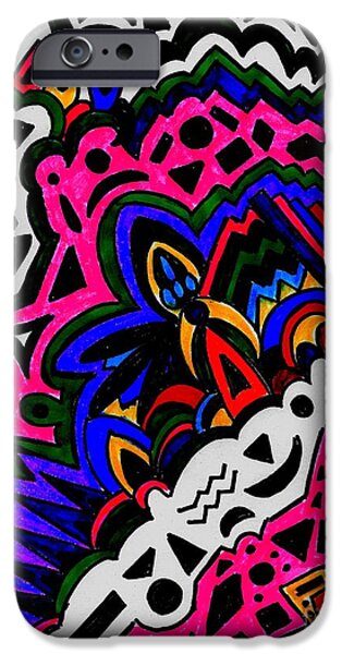 Aliens and Pop Artists iPhone Case by WBK