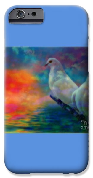 Doves On The Water iPhone Case by WBK