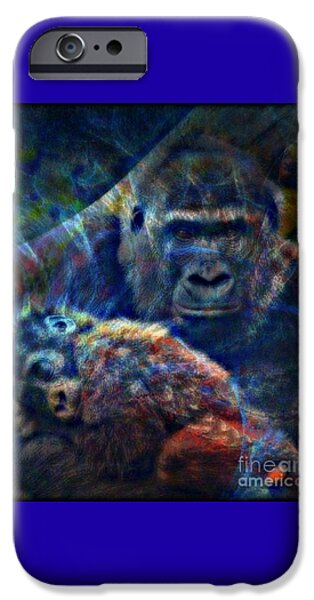 Gorillas In The Mist iPhone Case by WBK