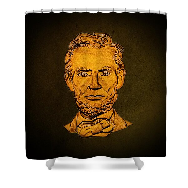 David Dehner Shower Curtains - Abraham Lincoln Shower Curtain by David Dehner - abraham-lincoln-david-dehner
