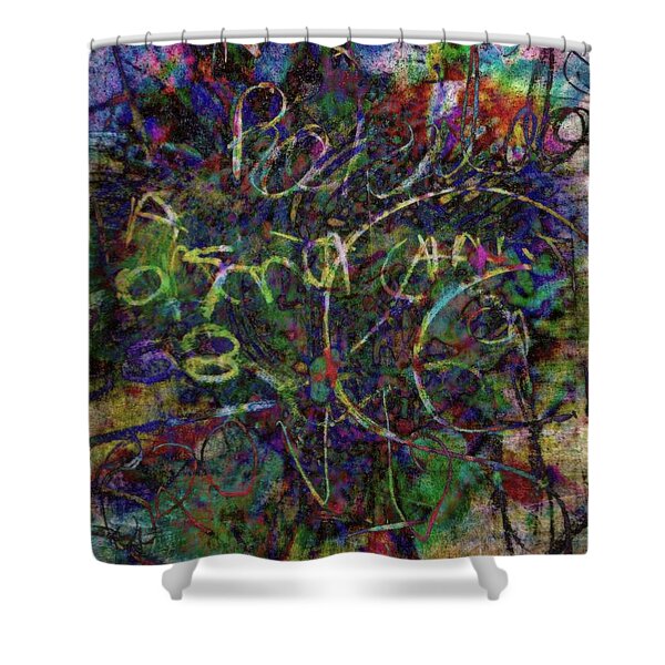 A Ball Of Confusion Shower Curtain by WBK