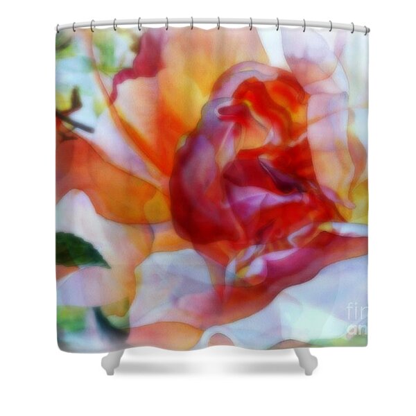 A Floral Illusion Shower Curtain by Wbk