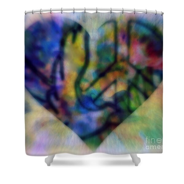 A Heart For Peace Shower Curtain by WBK