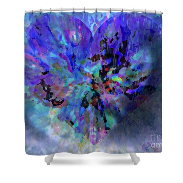 A Heart In the Clouds Shower Curtain by WBK