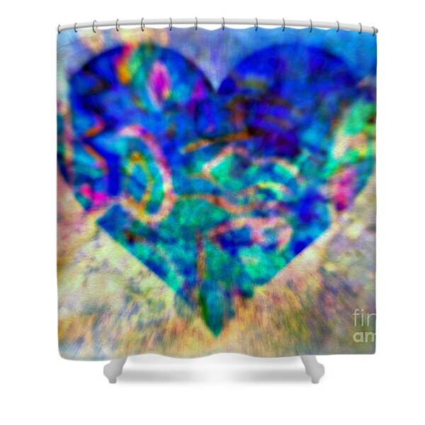 A Heart Of the Blues Shower Curtain by WBK
