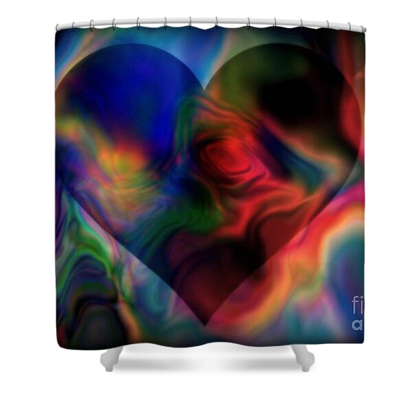 A Passionate Heart Shower Curtain by WBK