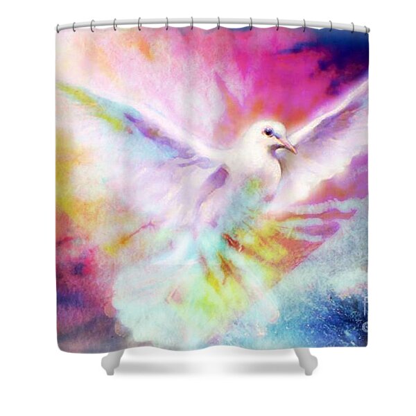 A Peace Dove Shower Curtain by WBK