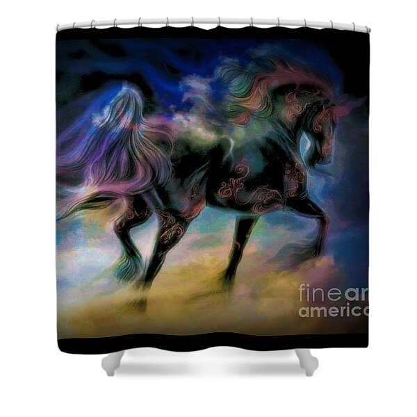 I Dream Of Unicorns Shower Curtain by WBK