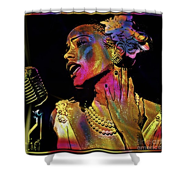 Lady Sings The Blues Shower Curtain by WBK