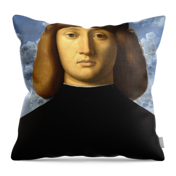 Portrait Of A Young Man Throw Pillow by <b>Vincenzo Catena</b> - portrait-of-a-young-man-vincenzo-catena