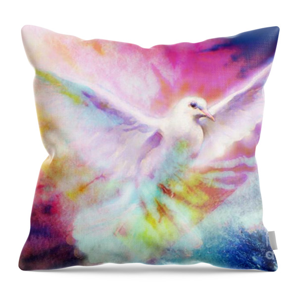 A Peace Dove Throw Pillow by WBK