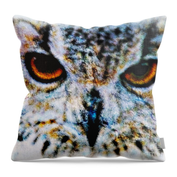 A Wise Old Owl Throw Pillow by Wbk