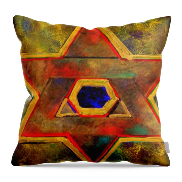 Ancient Star Throw Pillow by WBK